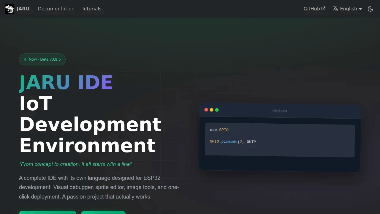 JARU IDE screenshot 1