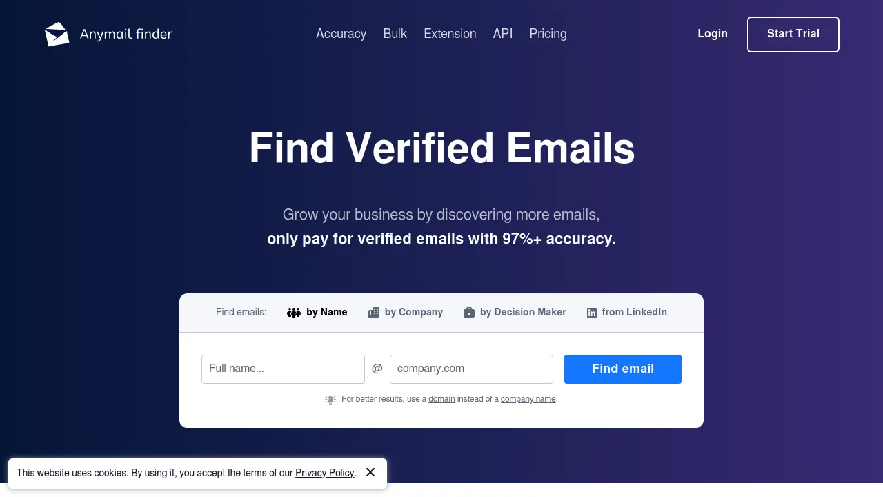 Anymail Finder screenshot 1