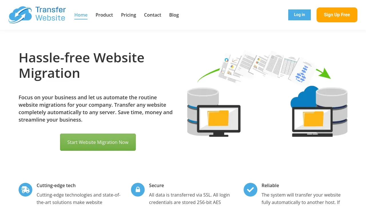 Transfer.Website screenshot 1