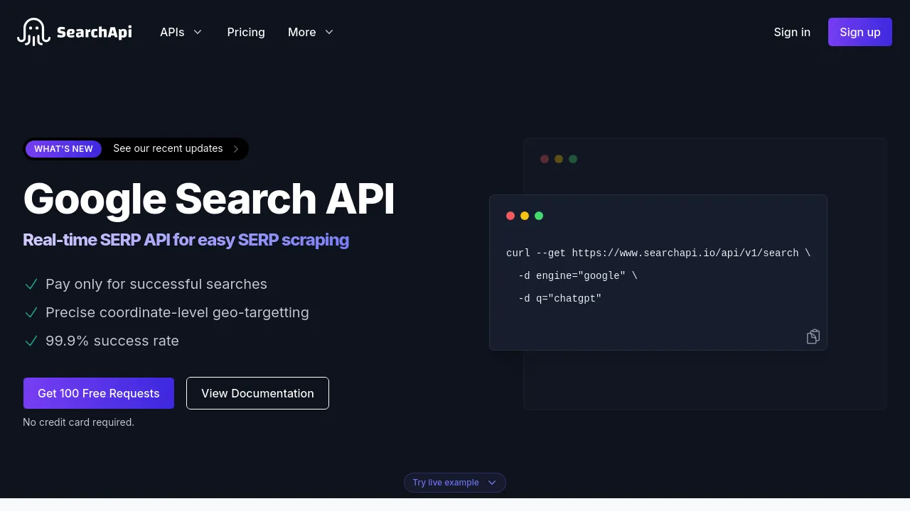 SearchApi screenshot 1