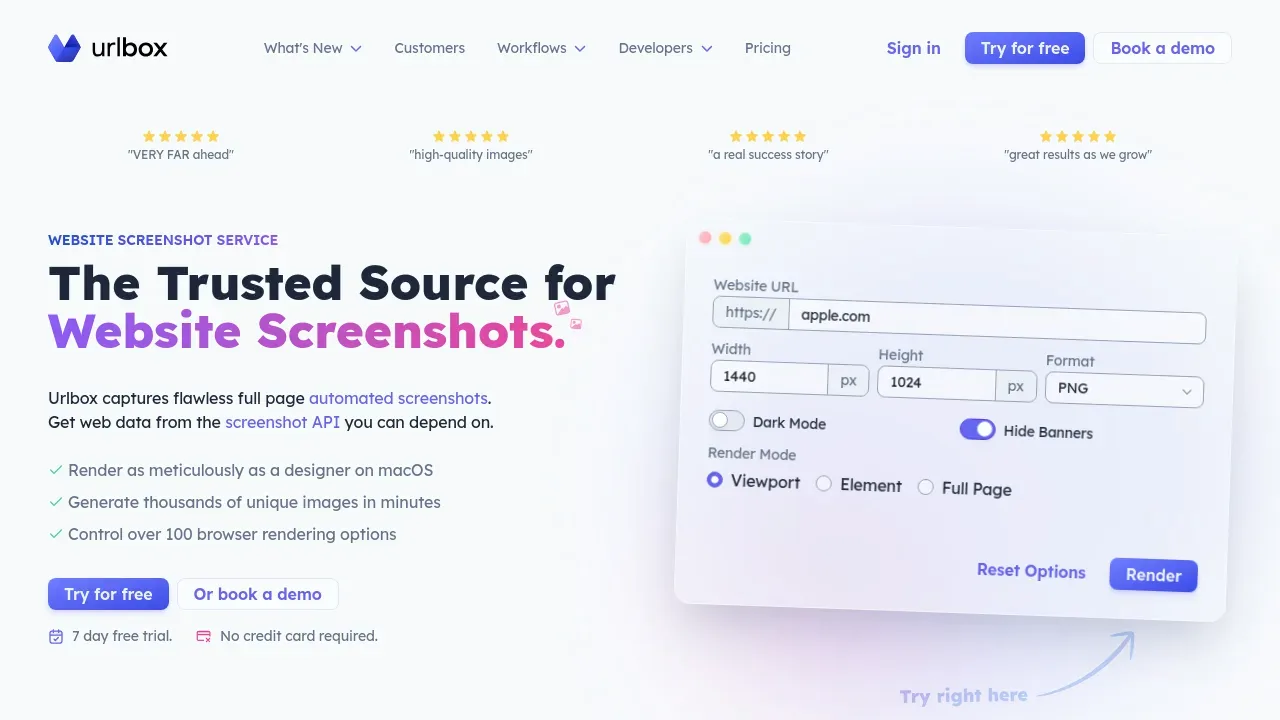 Urlbox screenshot 1