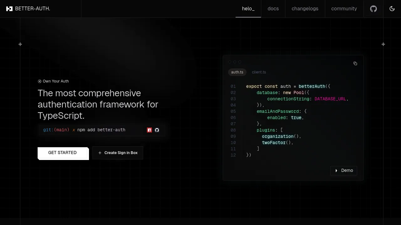 Better Auth screenshot 1