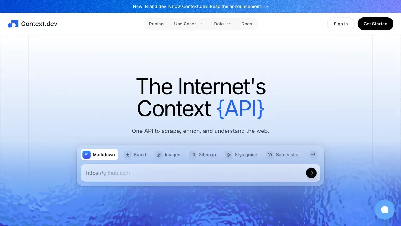 Context.dev screenshot 1