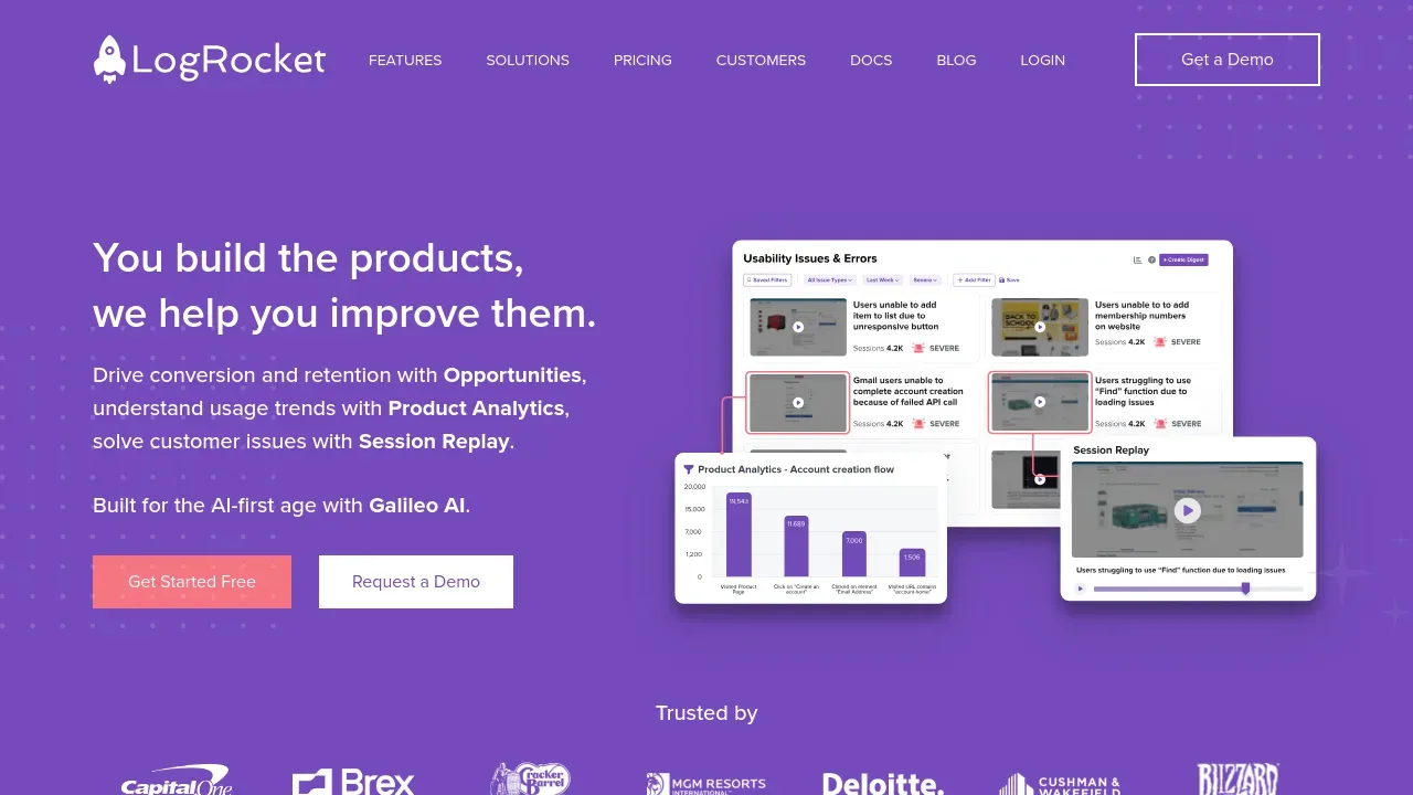 LogRocket screenshot 1