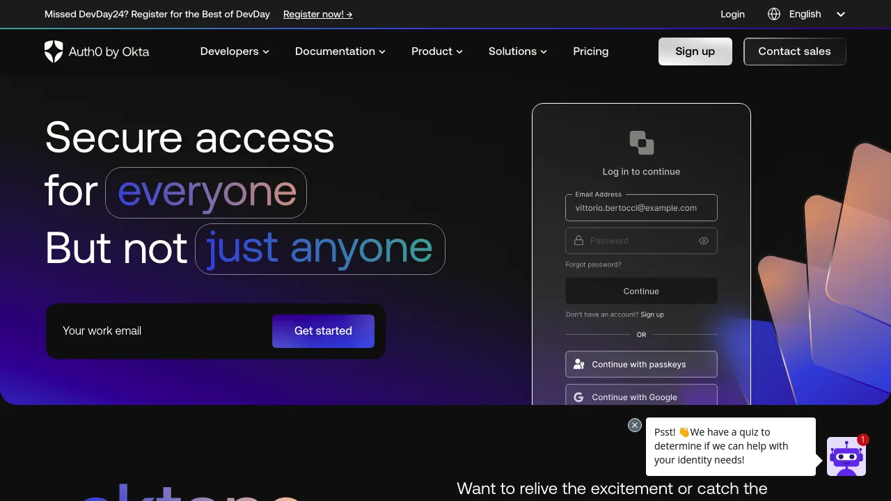 Auth0 screenshot 1